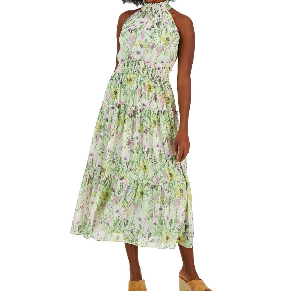 NWT Taylor Green Purple Floral Maxi Dress Wedding Guest Garden Size 8 - Picture 2 of 7